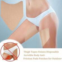 10 Peças/Pacote Faixas Invisíveis Anti-Atrito para Coxas, Almofadas Protetoras Transparentes Anti-Fricção para Coxas Internas e Panturrilhas Femininas, Proteção Confortável - Visão 1