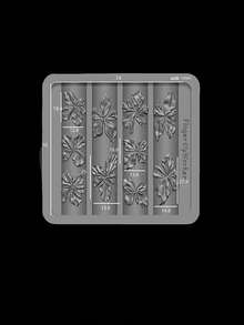 1个爆款3D冰花美甲硅胶模具，高透明度和柔韧性，可水洗，不粘连，易脱模，多种精致雕刻图案，DIY树脂造型工具，打造半透明纯净美甲，新手友好型美甲工具 - 彩色 - 查看 9