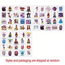 100 Sheets/5 Packs Of Tattoo Stickers, Cartoon Witch Hunter Group Stickers, Korean High-End Color Cartoon Animation Graffiti Creative Stickers ,Tattoos Temporary Tattoos(Styles Sent Randomly) - Multicolor - View 8