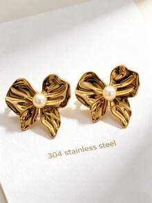 Vintage Sweet Daisy Stud Earrings, Gold-Plated 3D Petal Texture, 304 Stainless Steel Skin-Friendly Hypoallergenic, Eye-Catching Accessory For Wedding Bridesmaid, Best Friend Gathering, Summer Travel, Back To School, Global Vacation, Business Commute, And Romantic Date - Multicolor - View 8