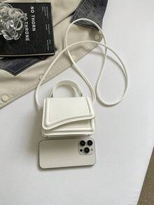 1 pieza Este bolso cuadrado de unicolor, con un aspecto dulce y elegante, presenta un diseño único adecuado para diversas ocasiones. Versátil y polivalente, es perfecto para actividades al aire libre, juegos, ir y venir, y talla grande, convirtiéndolo en un regalo perfecto para adolescentes. - Multicolor - Ver 7