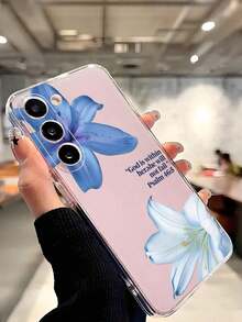 1 Piece Soft Phone Case With White Lily Flower And Butterfly, Compatible With Huawei Honor, , Galaxy A04e/12/A13/A14/A34/A50/A52/A53/A54/S21/S22/S23/S24/S25/S25Ultra, 6A/7A/8A, 12T/13T, International Version, Not Domestic Version, Spring Gift - 透明 7 - 查看 7
