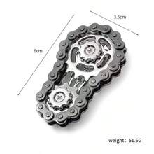 Cool Gear - 金屬自行車鏈條齒輪方塊 | 青少年與成人的壓力緩解玩具 | 桌面玩具與機械藝術收藏品 - 彩色 - 查看 5
