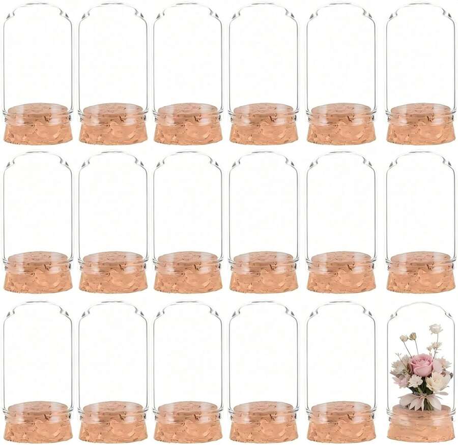 Set Of 30 20ml Mini Decorative Glass Bottles (With Cork Stopper), Transparent Glass Bottles, Suitable For DIY Miniature Crafts, Wedding Decorations And Party Favors - Clear - View 1