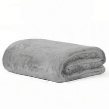 Microfiber Blanket Double And Queen Size Anti-Allergic Soft Extra Soft Flannel - 灰色 - 查看 3