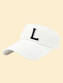 1件中性 A-Z 字母刺繡運動遮陽帽，男士極簡透氣防曬帽，輕量多用途，適合日常使用、戶外旅行、健行、海灘度假、運動、夏季，送給家人和朋友的完美禮物 - 白色 - 查看 34