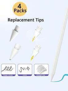 3/6/9 piezas Puntas de repuesto compatibles con Apple Pencil de 1ra/2da generación, compatibles con puntas de lápiz iPad Pro de 1ra/2da generación - Multicolor - Ver 10