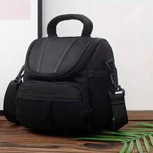 [Funda para cámara digital] Bolso de hombro para SLR - Impermeable y ligero para cruzar el Body para D40/DSLR, accesorios esenciales para fotografía de viaje (gran capacidad) - Gris - Ver 7