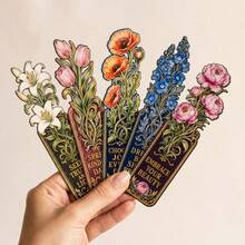 5/15pcs Vintage Floral Inspirational Bookmark Collection, Van Gogh Creative Aesthetic Bookmarks Page Markers, Stationery, Student Supplies Book Accessories Teacher Supplies School Supplies Can Be Used As Decorative Accessories Suitable For Reading Enthusiasts, Book Decoration, Cultural Creative Gifts, Reading Sharing Party Gifts, Party, Teacher's Day Gifts Birthday Gifts Bookish Things - Flower Bookmarks - View 12