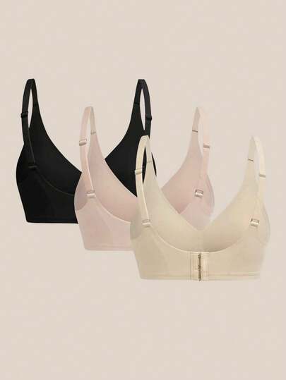 3pcs/Set Wireless Jelly Bra, Comfortable & Soft Women Fashion Bra, Everyday Wear