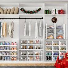 Shoe Storage, 6/12/24 Pack Shoe Organizer For Closet, Shoe Boxes Clear Plastic Stackable Shoe Containers With Lids For Size 10 - View 10