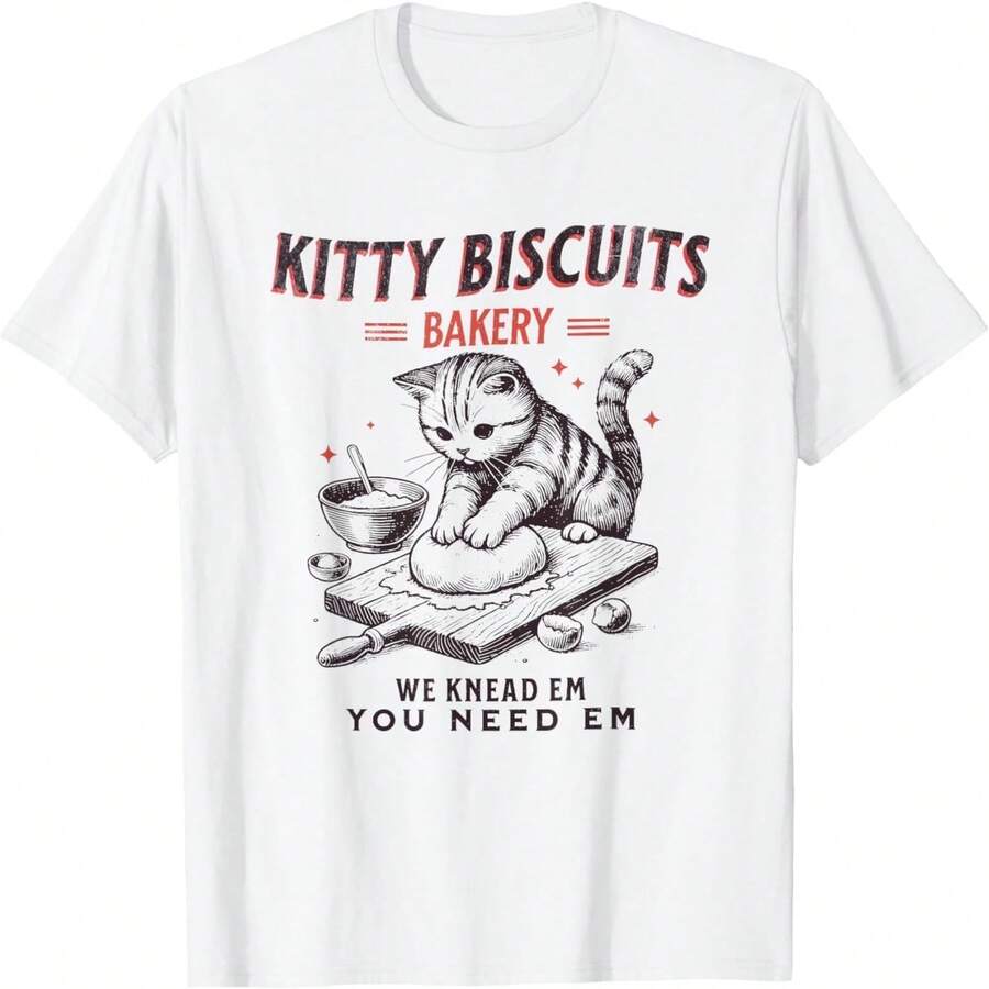 Camiseta de repostería con dise?o de gatitos - Blanco - Ver 1
