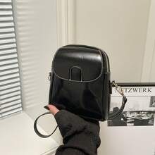 Bolso de mano moderno y versátil para mujer, estilo casual elegante con un toque de alta gama, bolso de hombro estiloso ideal para ir de compras. - Negro - Ver 4