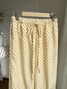 Pantalones rectos de pierna ancha con estampado de leopardo blanco casual y sueltos para mujer, adecuados para primavera/verano, viajes diarios, citas, reuniones, otoño/invierno, Navidad, Año Nuevo, Acción de Gracias, fiestas, bodas, playa, ce - Amarillo - Ver 6