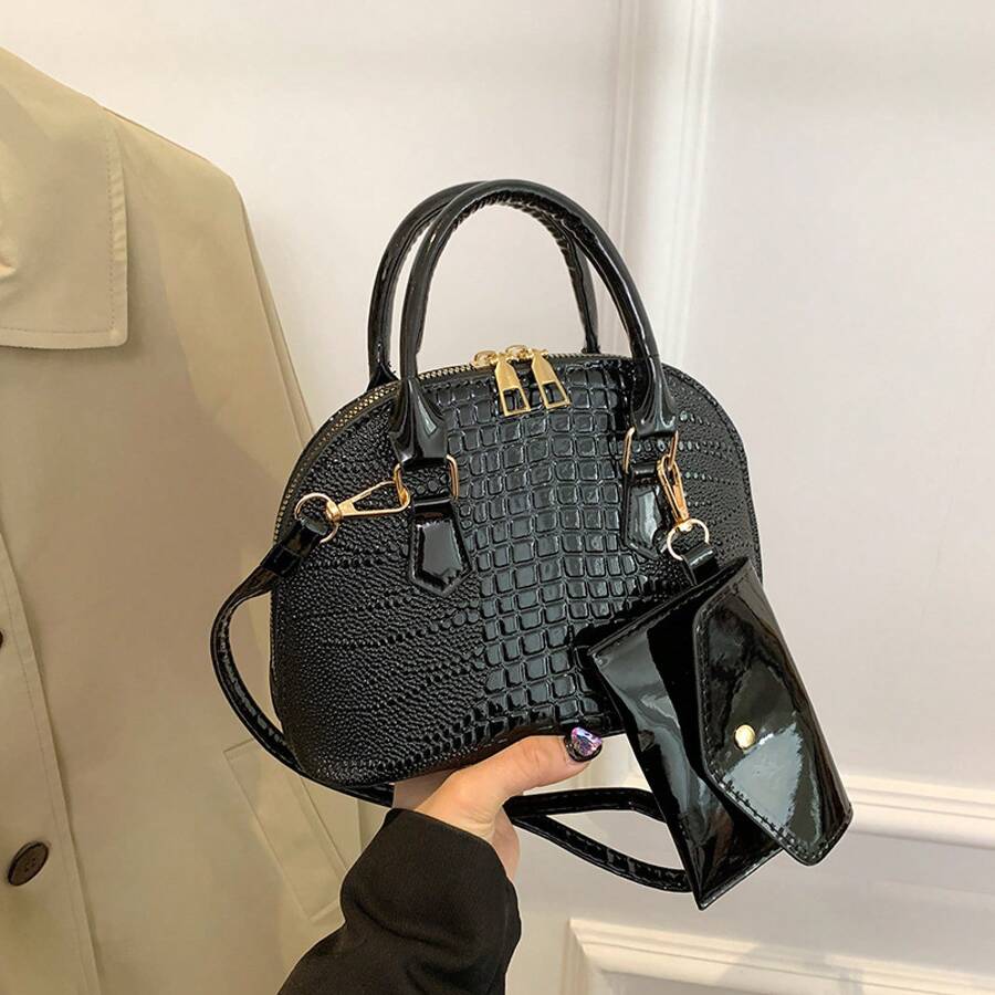 Bolso de mano moderno y versátil para mujer, estilo casual elegante con un toque de alta gama, bolso de hombro estiloso ideal para ir de compras. - marrón - Ver 1