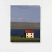 Póster de lienzo plano 2D de 1 pieza, Una playa solitaria, arte elegante sin marco, ideal para decorar habitaciones, espacios de estar, oficinas y restaurantes, un regalo de cumpleaños ideal y de alta calidad para la decoración de dormitorio, sala de estar y oficina - Enmarcado - Ver 1