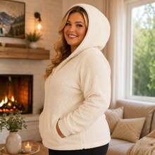 Plush Teddy Coat With A Soft Touch And Perfect Comfort For Cold Winter Days! 12925.C1 - 白色 - 查看 4