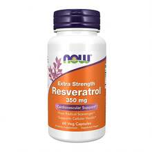 Now Foods Now Extra Strength Resveratrol 350mg, 60 Vegetarian Capsules - 60 Đếm - Xem 1