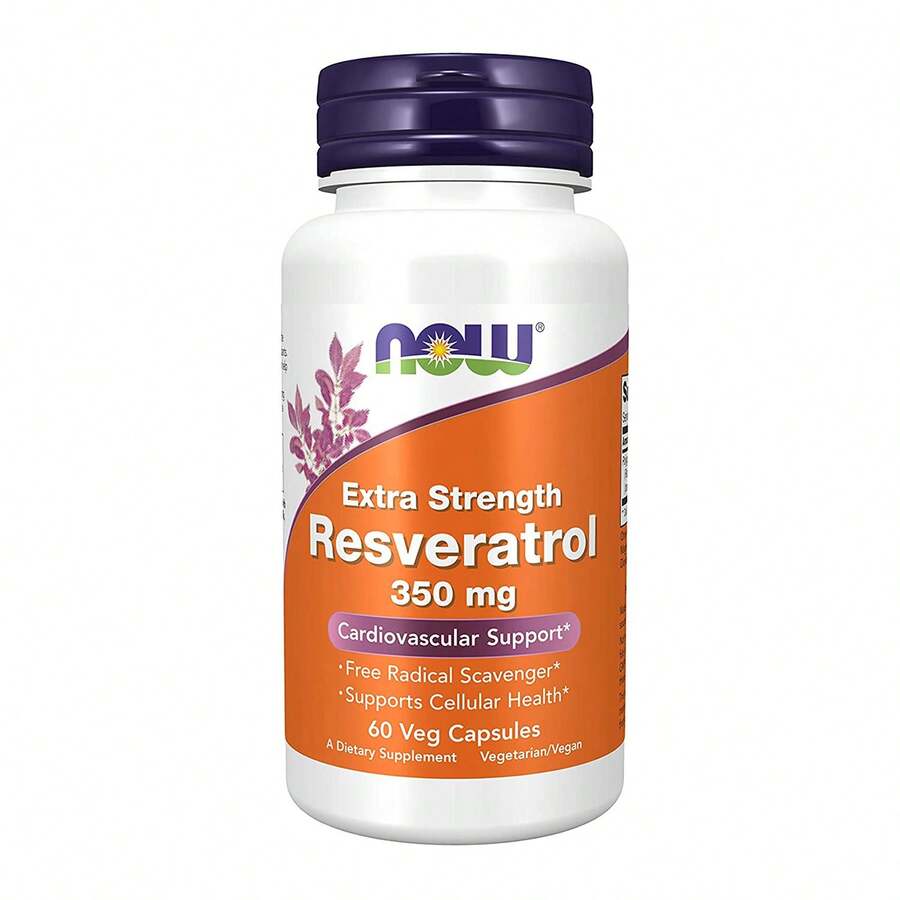 Now Foods Now Extra Strength Resveratrol 350mg, 60 Vegetarian Capsules - 60 Đếm - Xem 1