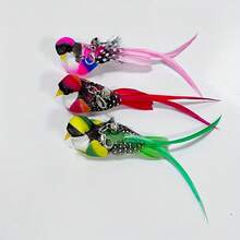 Random 1pc, Cat Toy Bird Toy Random Color, Artificial Feather Cat Toy, Bird Cat Rod Replacement Head, Cat Rod Toy, No Battery Required, Durable Replacement Head, Suitable For Indoor Cat Exercise Bird Cat Toy - View 10