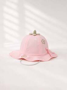 Balabala 2026 New Soft Edge Lace Bow Cute Breathable Baby Sun Hat - Pink - View 1