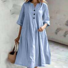 Women Midi Dresses - Black - View 7