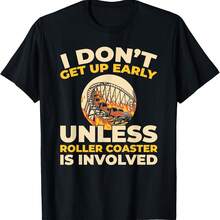Theme Park - Amusement Roller Coaster T-Shirt - 黑色 - 查看 1