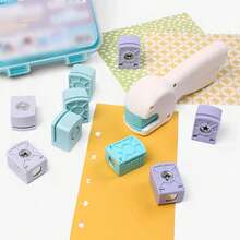 Juego de herramientas de perforación y estampado de 10 en 1 con múltiples patrones, 2 en 1 de perforación y estampado, adecuado para tarjetas DIY, álbumes, scrapbooks y etiquetas de regalo - Colocar - Ver 5