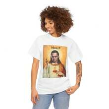 Camiseta Humorística de House Music: Atuendo del Festival Jesus Mau P - Negro - Ver 8