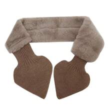 Bufandas femeninas de invierno para mujer, chal con correas cruzadas, bufanda suave para el cuello para niñas, bufanda versátil dulce que combina con todo para Otoño e Invierno XNCB - Blanco - Ver 10