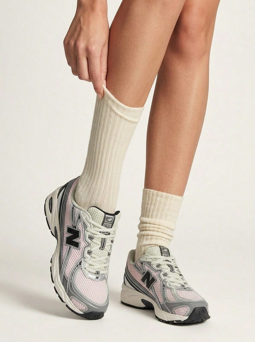 New Balance حذاء رياضي للنساء وردي U740 - جرانيت وردي مع معادن ونمط ثعبان الرباط - مشاهدة 1
