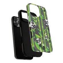 [24h Shipping From DE]Apple 17 16e 15 14 13 12 Pro Max PlusPanda Phone Case |   Playful Bamboo Pattern, Protective Dual Layer  23 24 25 26 - Frosted Texture - View 3