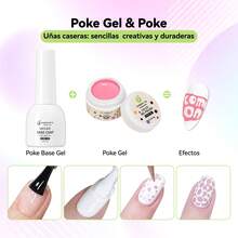 Kit Gel Poking Para Uñas Acrílicas Base Gel Poke CHERIMOYA - Multicolor - Ver 7