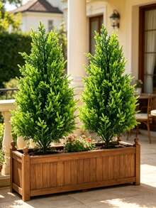 Artificial Plant Tree Artificial Pine Tree Artificial Cypress Tree Suitable For Outdoor Yard, Garden, Patio, Porch, Path Decor, Living Room, Dining Table Decor - Multicolor - View 4