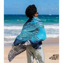 CXJYSD Toalla De Playa De Microfibra Sin Arena, Toalla De Playa Absorbente Extra Grande De 71 "X 32", De Secado Rápido Y Liviana, Adecuada para Baño, Natación, Playa, Camping, Gimnasio - Azul - Ver 5
