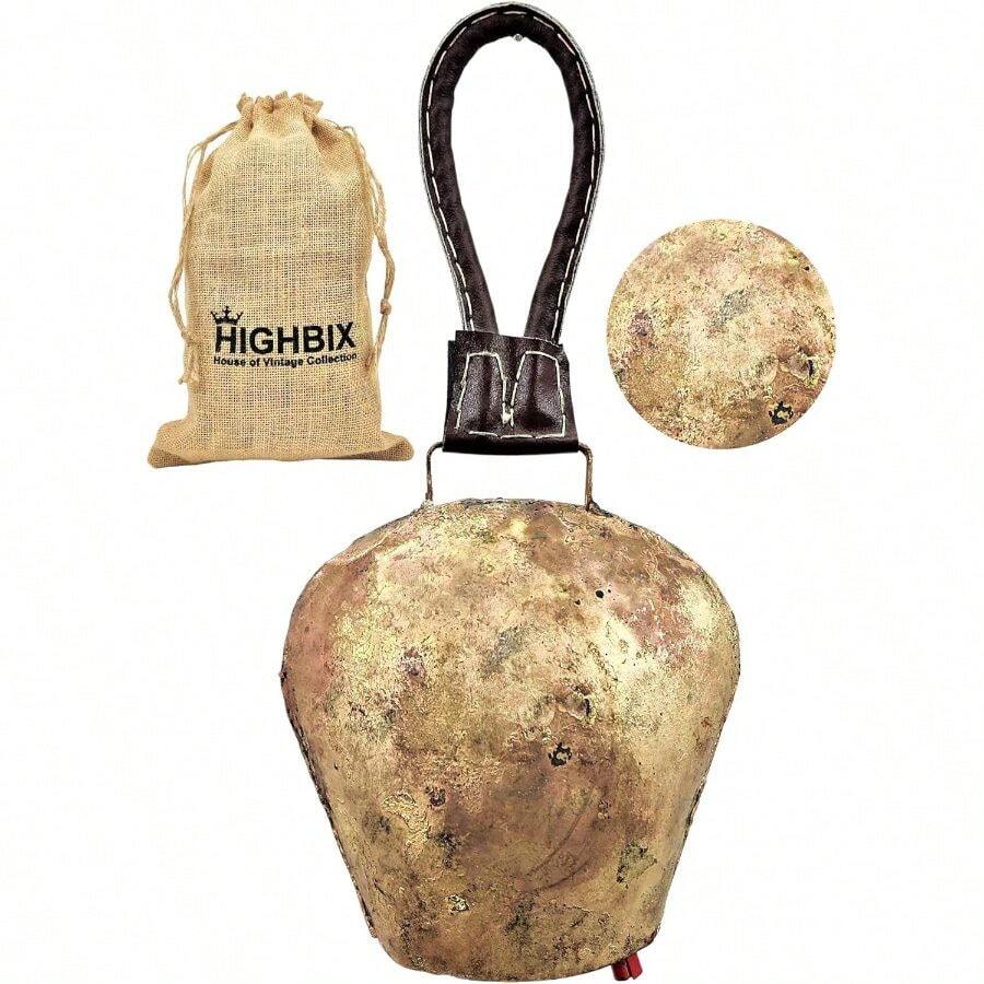 HIGHBIX Harmony Cow Bell Huge Vintage Handmade Rustic Lucky Hanging Bell - 1PC - View 1