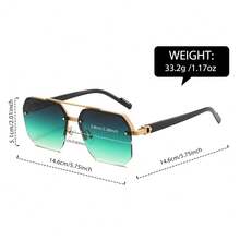 Unisex Business Casual Style Double Bridge Glasses, Suitable For Daily Wear, Commuting, Travel And Driving - Multicolor - View 8