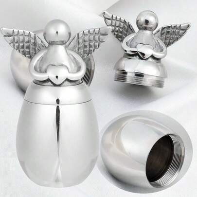 1 Chiếc bình đựng tro cốt hình thiên thần mini để tưởng nhớ tro cốt của người thân, thú cưng và những người thân yêu.