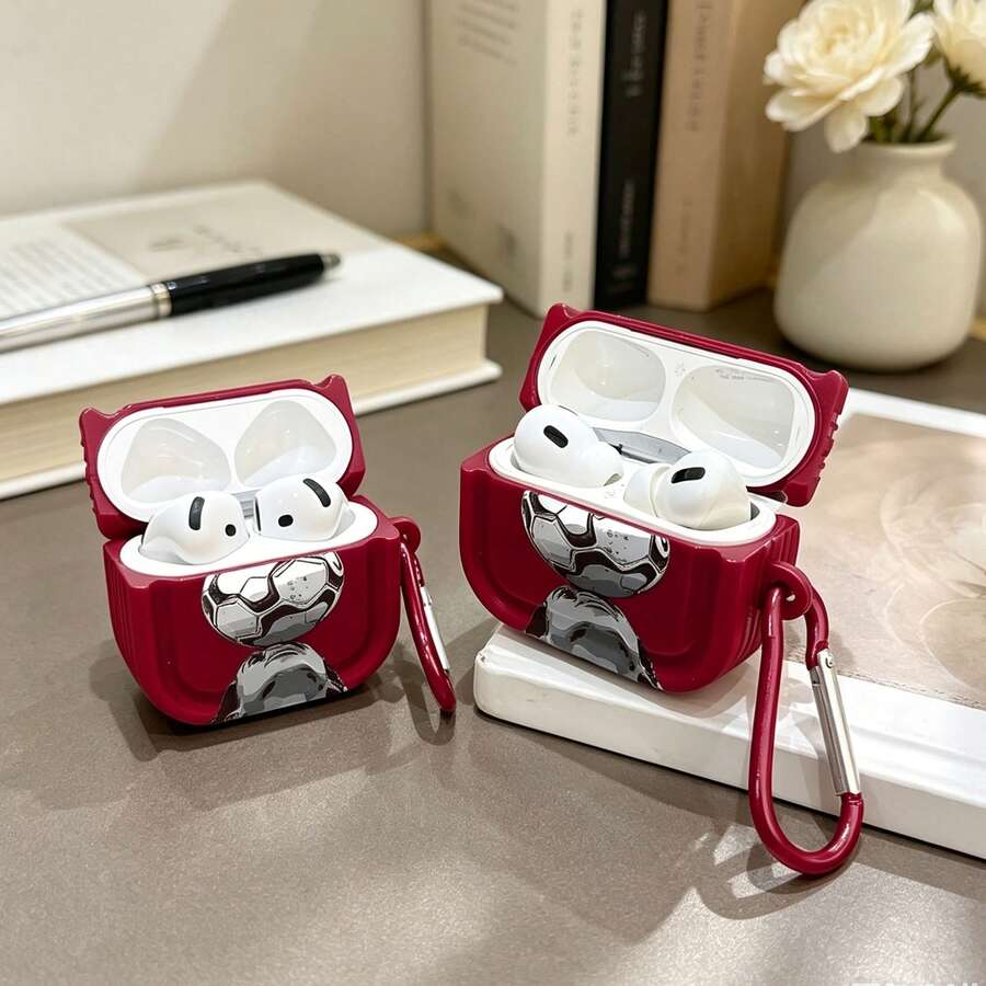 Burgundy Protective Case Compatible With Apple Wireless Earphone Case, Scratch-Resistant And Anti-Drop - Multicolor - View 1
