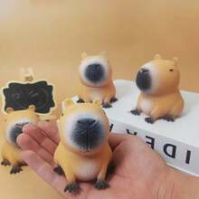 1/2pcs Cute Capybara Squeeze Toy, Fun Stress Relief Toy, Adorable Pet And Animal Toy, Suitable For Children's Educational Games, Teenagers And Adults Stress Relief, Birthday Holiday Party Gift - Multicolor - View 1
