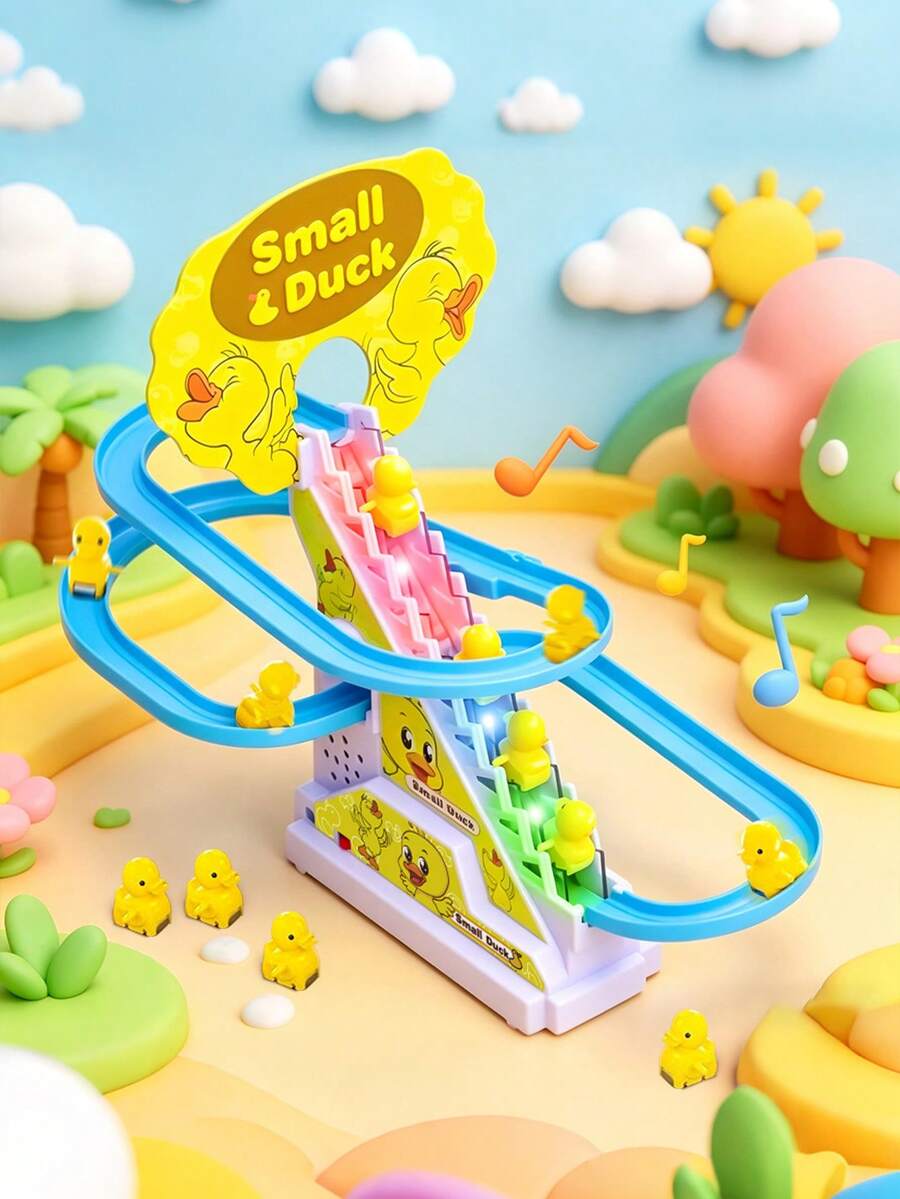 1pc Electric Climbing Duck Sliding Toy, Interactive Obstacle Course Game, Educational Toy Gift