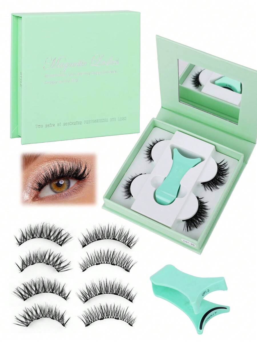 3D Magnetic Eyelashes – Easy To Apply, Reusable & Waterproof, Natural Look For Daily Wear, Parties & Festivals - View 1