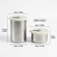 304 Stainless Steel Food Container, Stackable Refrigerator Sealed Fresh-Keeping Box, Fruit And Vegetable Meat Storage Box With Lid, Large Capacity Food Preservation Box, Suitable For Kitchen Food Storage And Organization - Multicolor - View 24