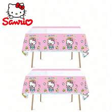 New Cartoon Kitty Cat Theme Party Decorations, Disposable Waterproof Oilproof Tablecloth For Birthday Party - Multicolor - View 4