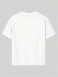 Women Vintage Graphic Print Round Neck Short Sleeve Casual T-Shirt Summer Streetwear Tee@70 - White - View 3