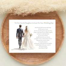 Daughter-In-Law's Wedding Invitation, Mother And Father's Congratulations Card For Son's Wedding Day - A - View 3