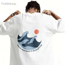 Men's T-Shirt Waves And Winds Is Everything Comfortable And Versatile Outdoor Casual Short Sleeve - White - View 1