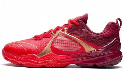 LI-NING Chameleon 6.0 Professional Cushioning Slip Resistant Abrasion Resistant Breathable Support Rebound Low Top Red