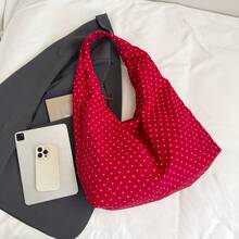 Fashionable Solid-Color Shoulder And Underarm Bag With Large Capacity, Multiple Pockets And Multiple Compartments - Light Grey - View 2