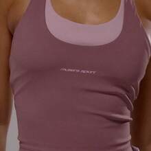 Sport Parte superior activa con espalda cruzada y capas, conjunto activo de actividad, entrenamiento, gimnasio, pilates, fitness, uso diario casual, atuendo de primavera de cuarzo ahumado, verano, vacaciones, Y2K - Rosa - Ver 7